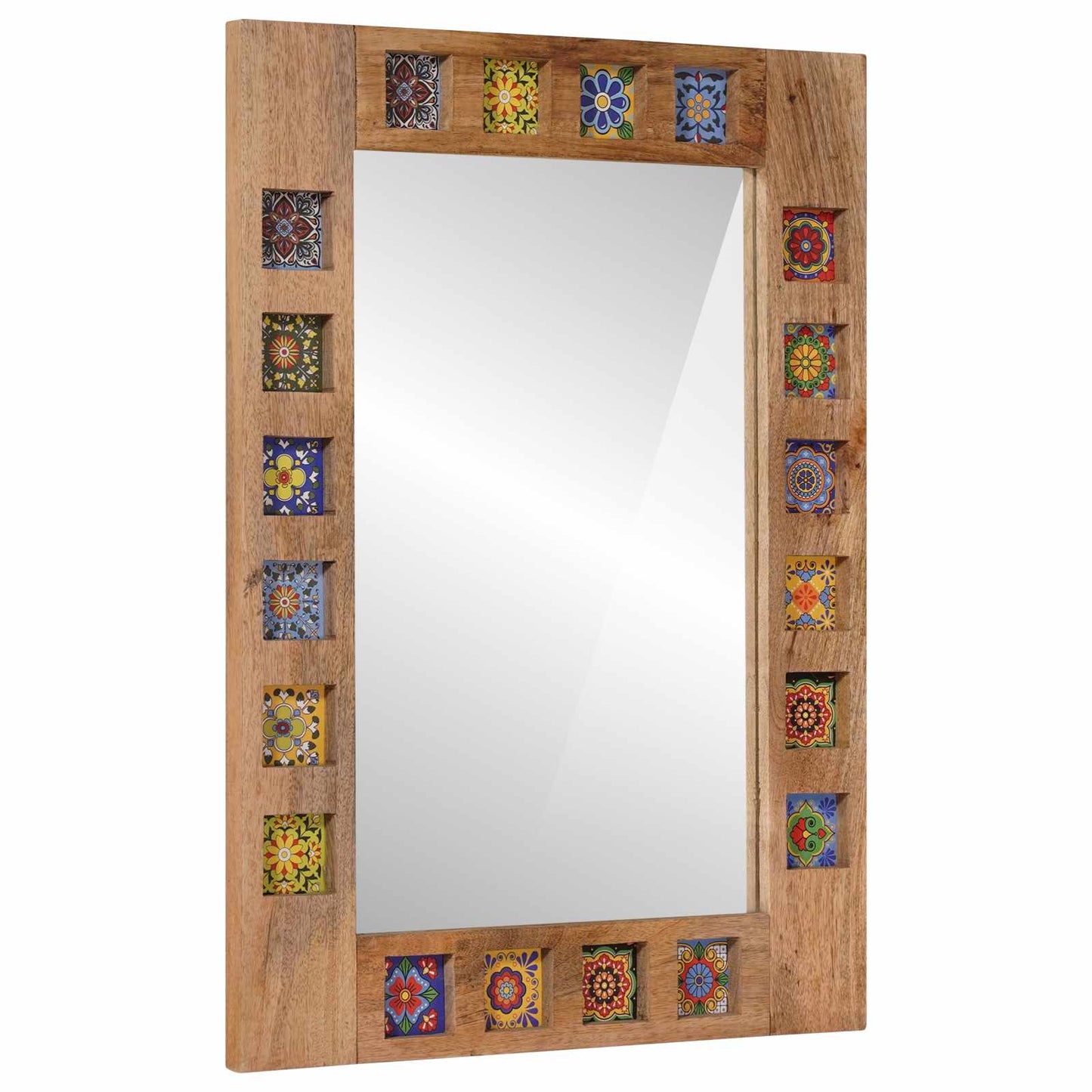 Specchio da bagno con archiviazione Naturale 50 x 70 x 3 cm