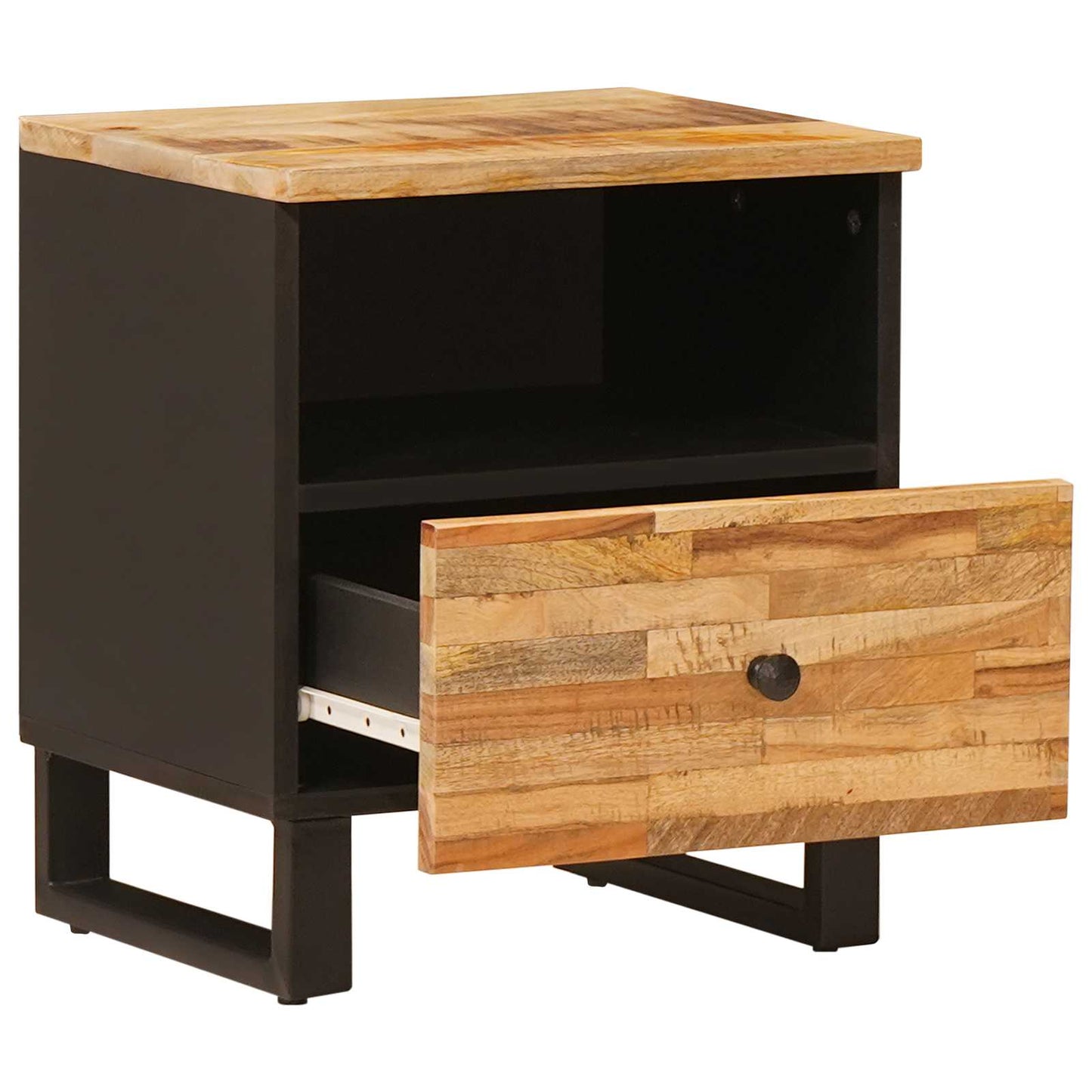 Mobiletto da Letto con cassetto Marrone 40 x 33 x 46 cm