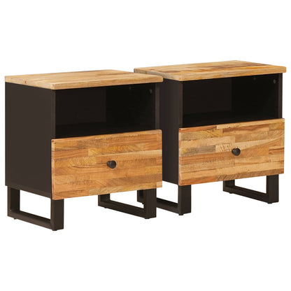Mobiletto da Letto con cassetto 2 pcs Marrone 40 x 33 x 46 cm