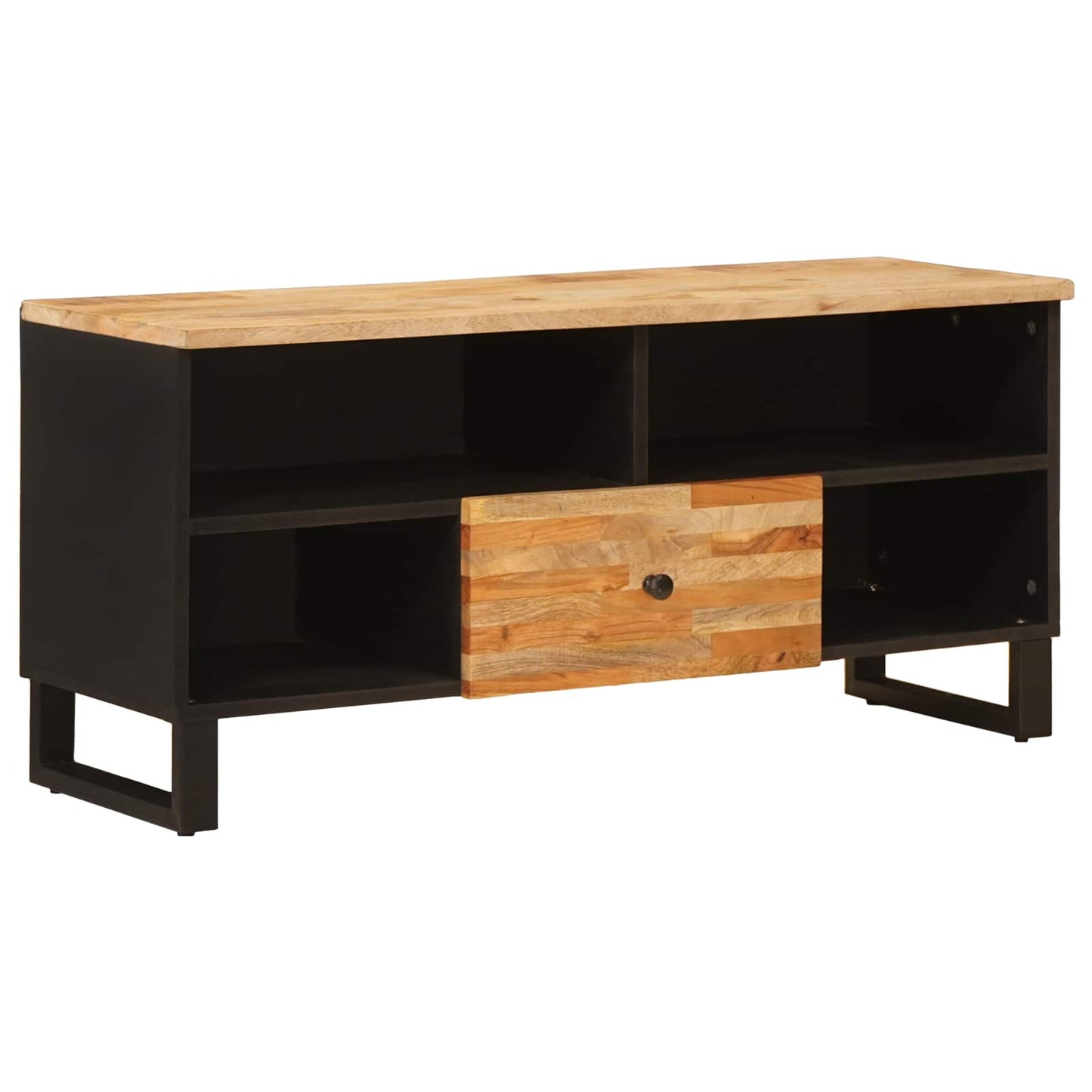 Mobile TV Marrone 100 x 33 x 46 cm Legno di mango massello