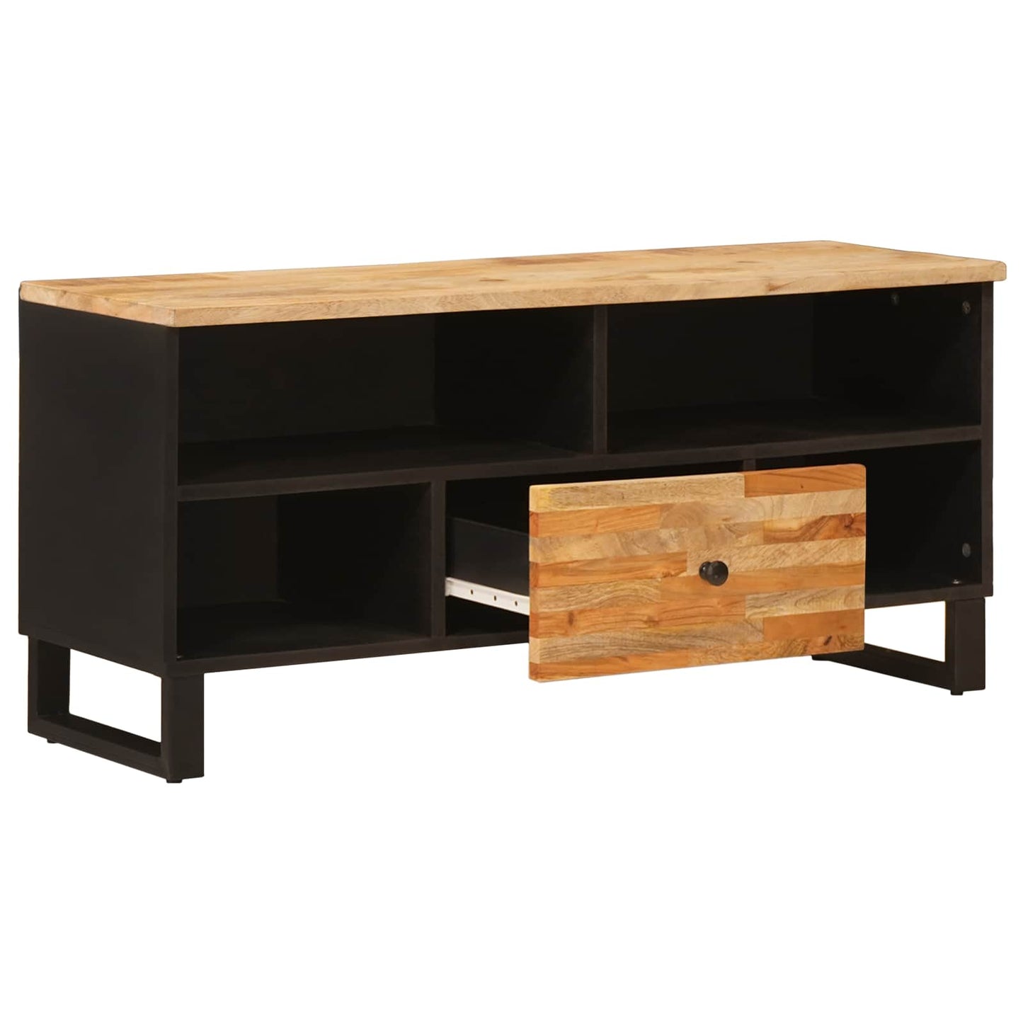 Mobile TV Marrone 100 x 33 x 46 cm Legno di mango massello