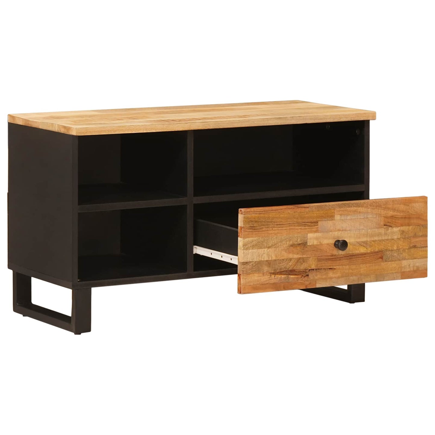 Mobile TV Marrone 80 x 33 x 46 cm Legno di mango massello