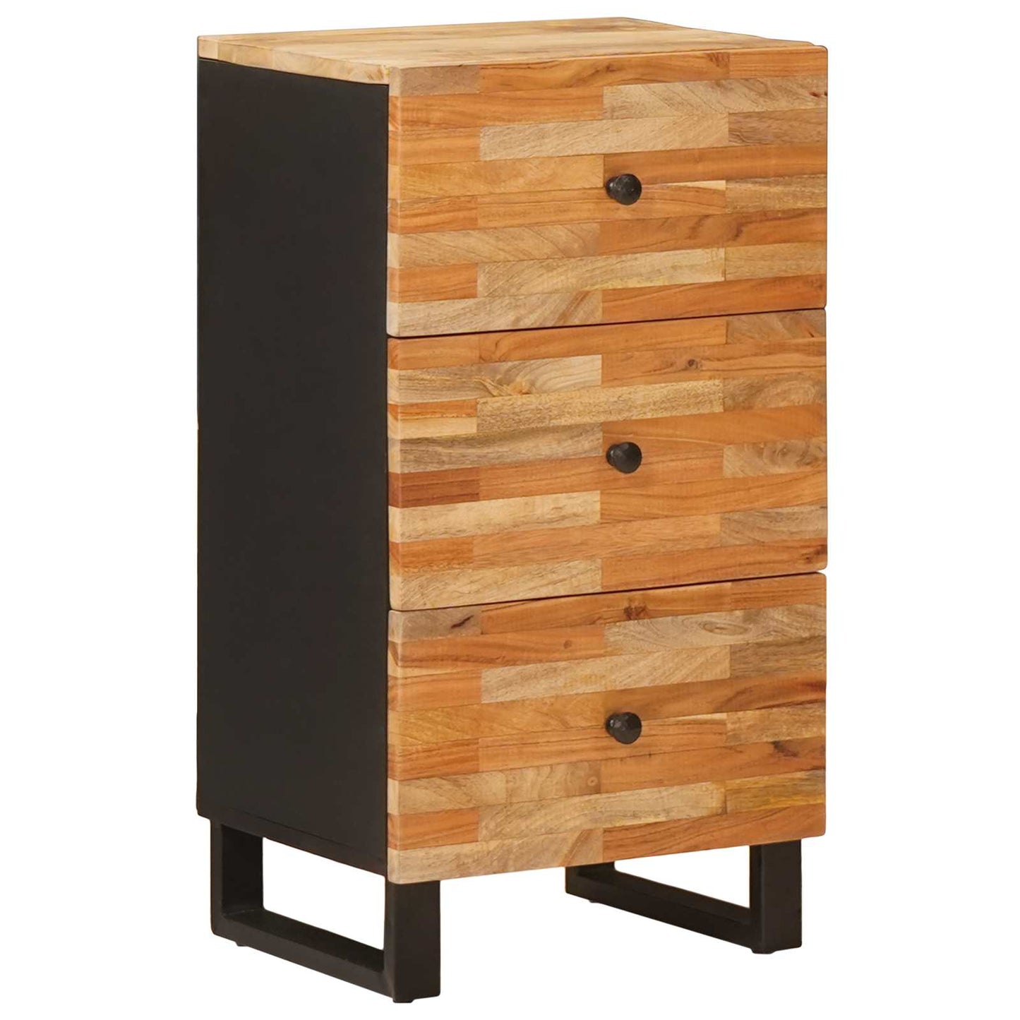 Mobile laterale Marrone 40 x 33 x 75 cm Legno di mango massello