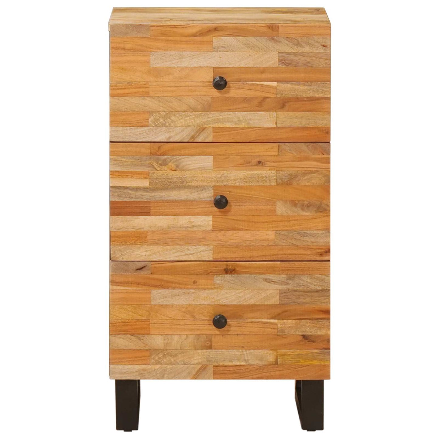 Mobile laterale Marrone 40 x 33 x 75 cm Legno di mango massello