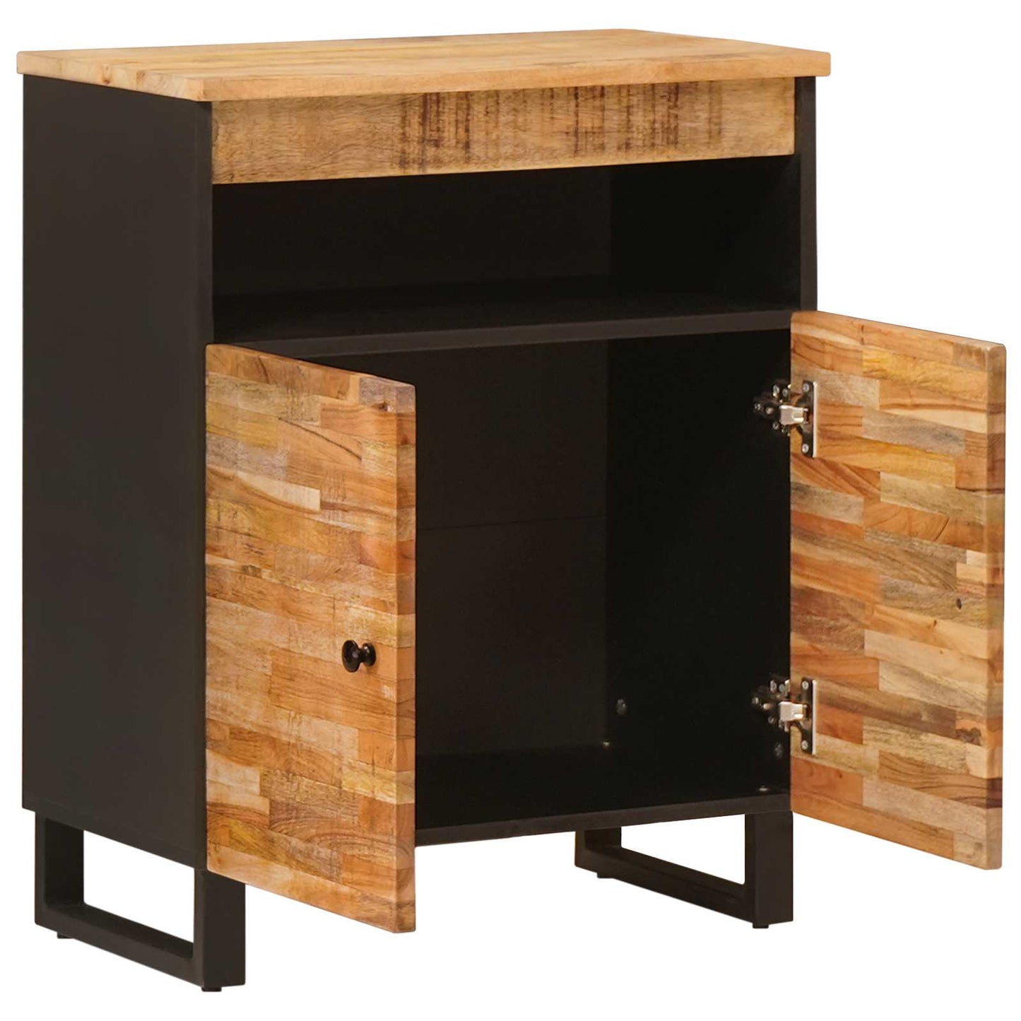Mobile laterale Marrone 60 x 33 x 75 cm Legno di mango massello