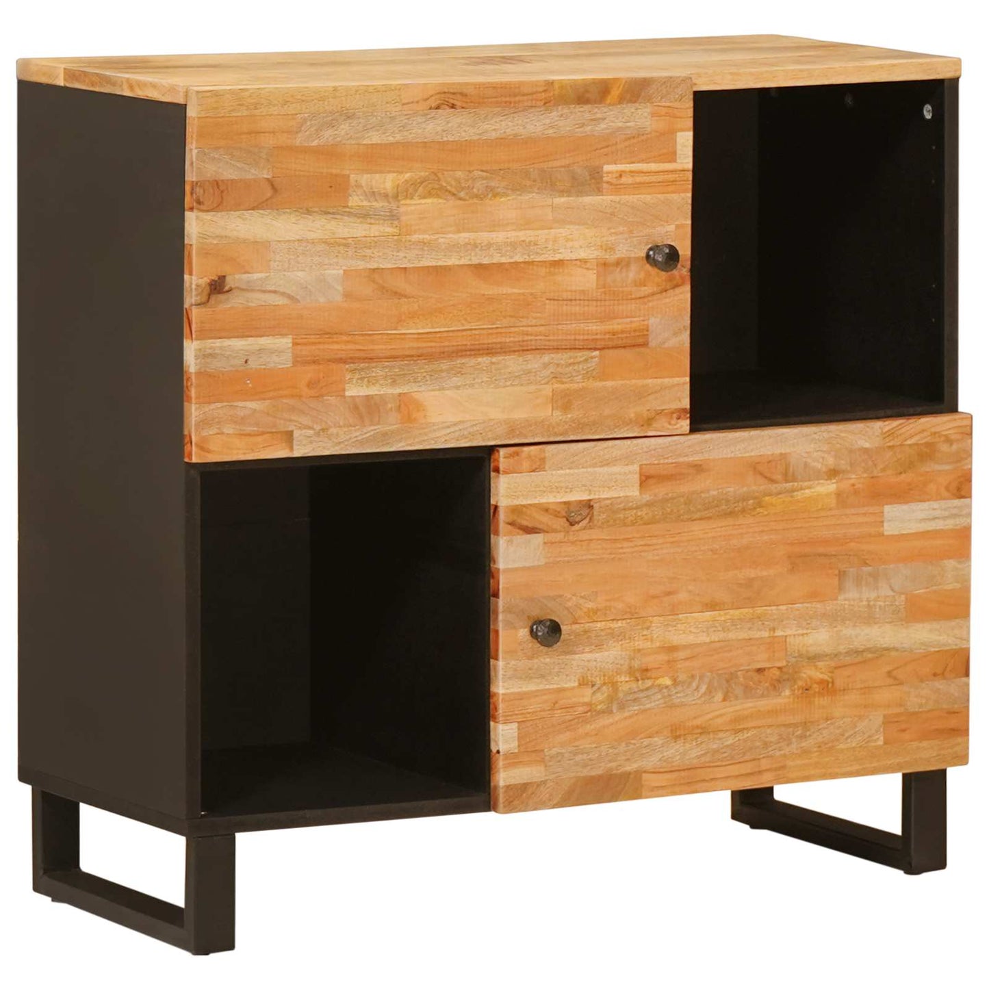 Mobile laterale Marrone 80 x 33 x 75 cm Legno di mango massello