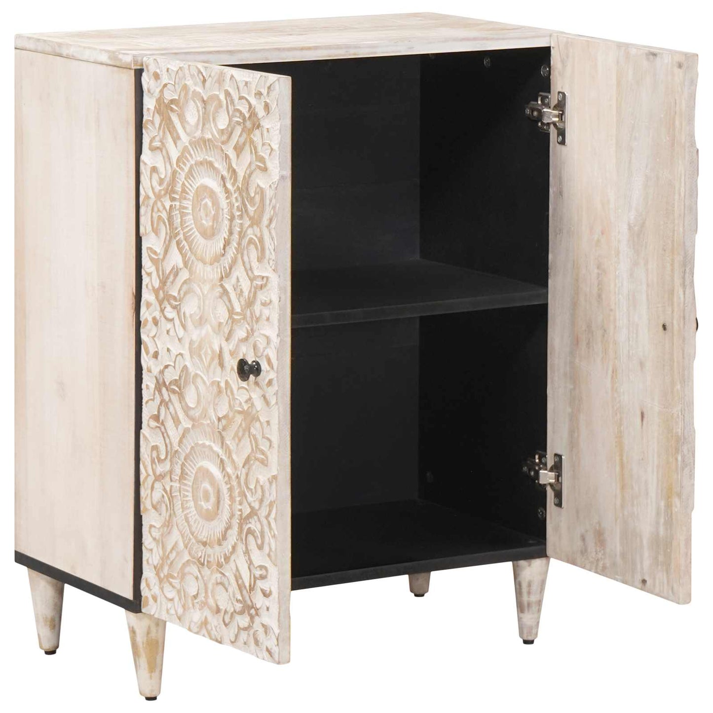 Credenza con Ripostiglio Bianco 60 x 33,5 x 75 cm