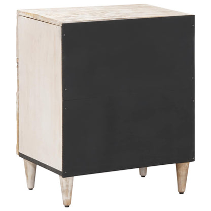 Mobiletto da Letto con cassetto Bianco 50 x 33 x 60 cm