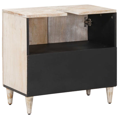 Armadio per Lavabo da Bagno con porta Bianco 62 x 33 x 58 cm