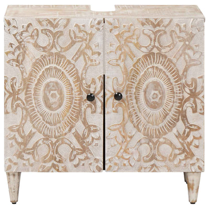 Armadio per Lavabo da Bagno con porta Bianco 62 x 33 x 58 cm