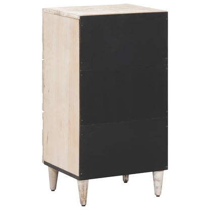 Credenza Bianco 40 x 33,5 x 75 cm Legno di mango massello