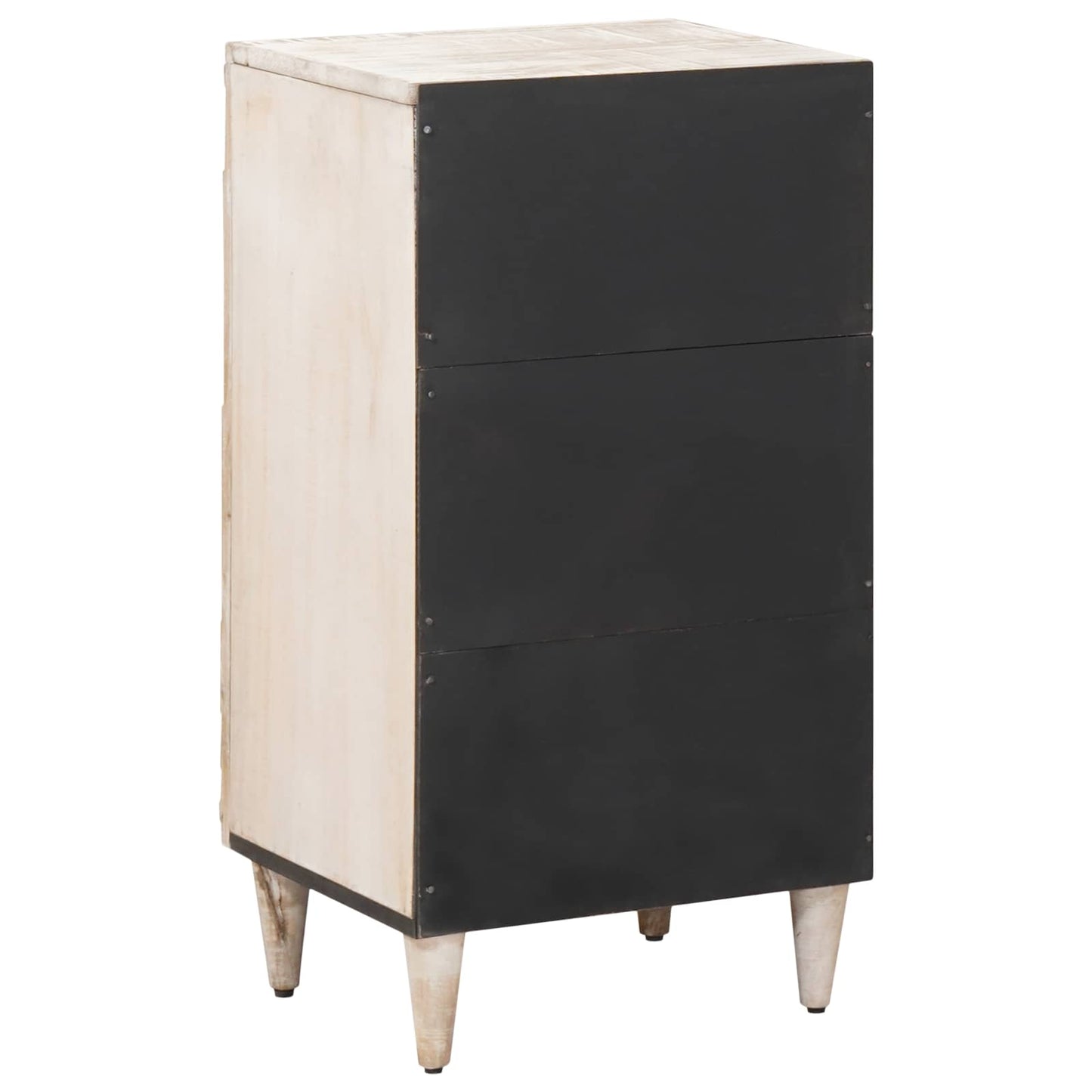 Credenza Bianco 40 x 33,5 x 75 cm Legno di mango massello