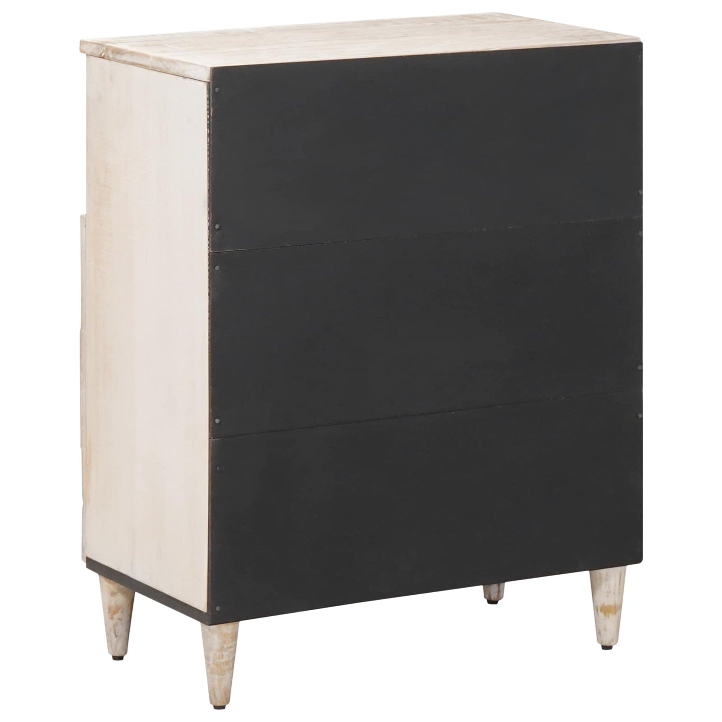 Credenza Bianco 60 x 33,5 x 75 cm Legno di mango massello