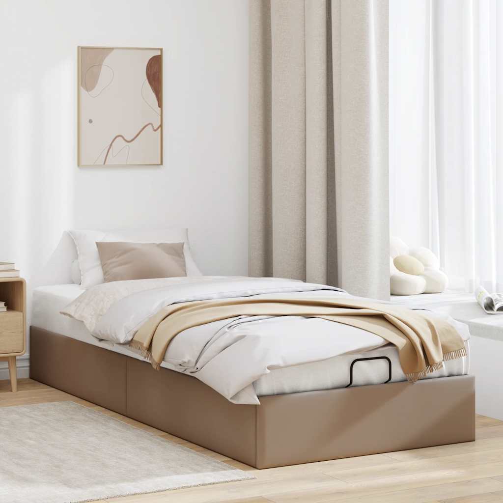 Struttura Letto Pouf senza Materasso 80x200 cm Similpelle