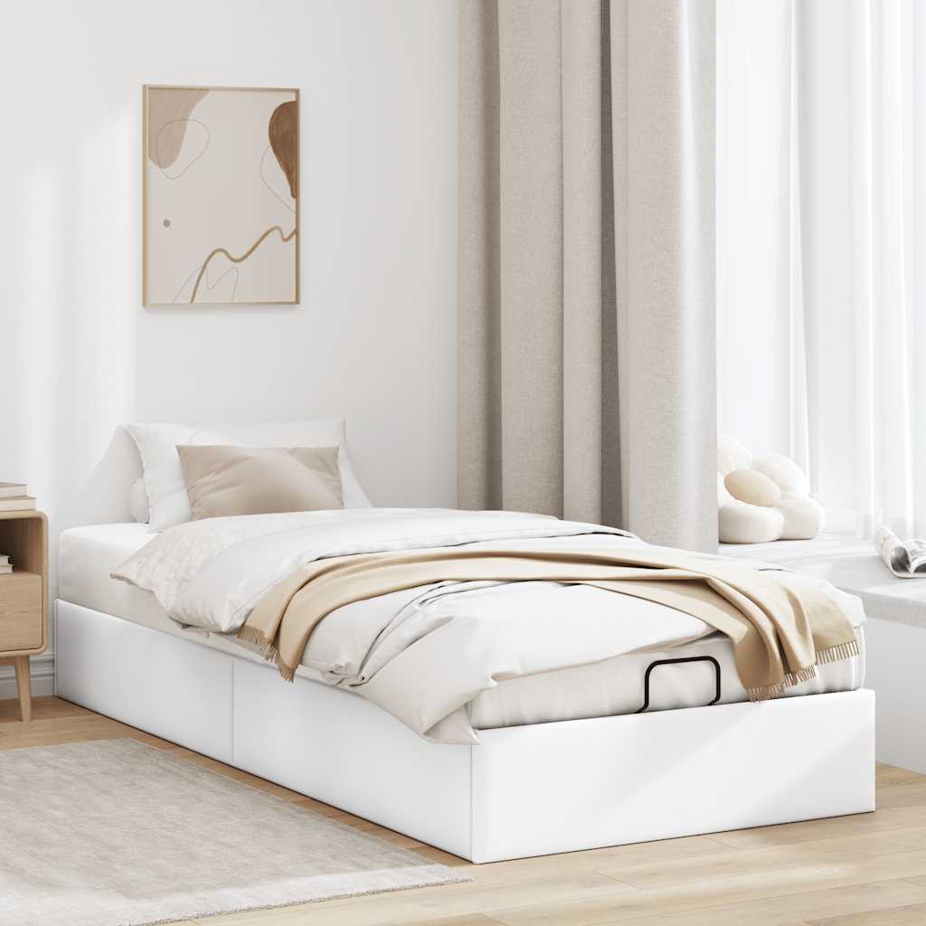 Struttura Letto Pouf senza Materasso 90x190 cm Similpelle