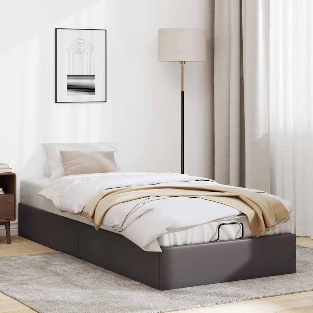 Struttura Letto Pouf senza Materasso 100x200 cm Similpelle