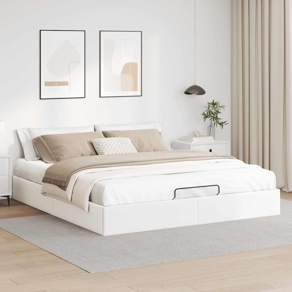 Struttura Letto Pouf senza Materasso 160x200 cm Similpelle