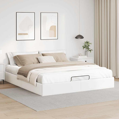 Struttura Letto Pouf senza Materasso 180x200 cm Similpelle