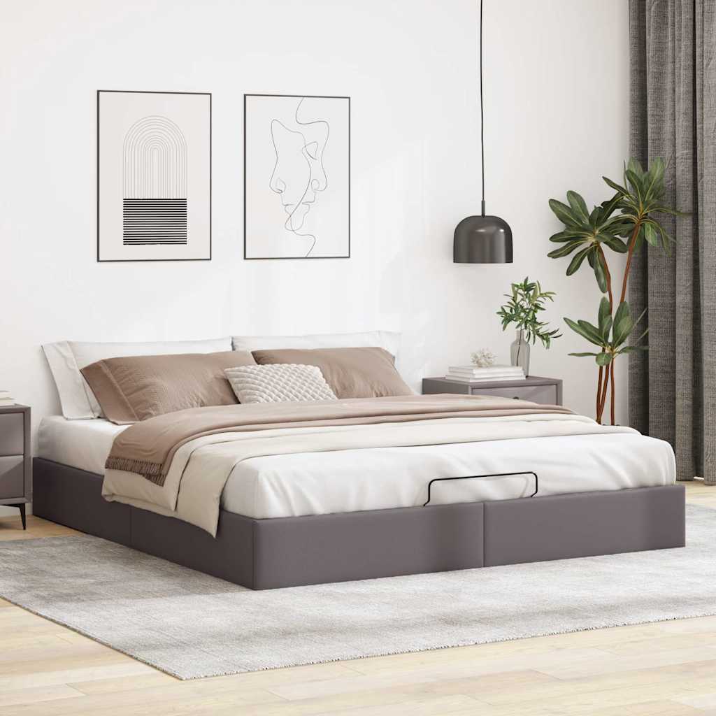 Struttura Letto Pouf senza Materasso 180x200 cm Similpelle