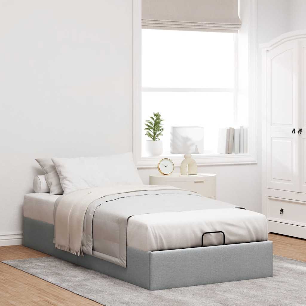 Struttura Letto Pouf senza Materasso 90x190 cm in Tessuto
