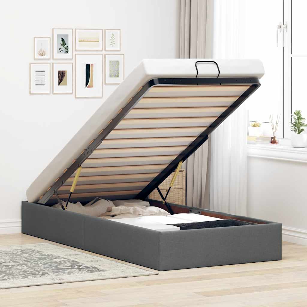 Struttura Letto Pouf senza Materasso 90x200 cm in Tessuto