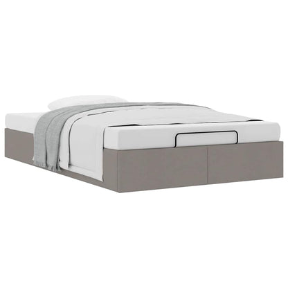 Struttura Letto Pouf senza Materasso Tortora 120x200cm Tessuto
