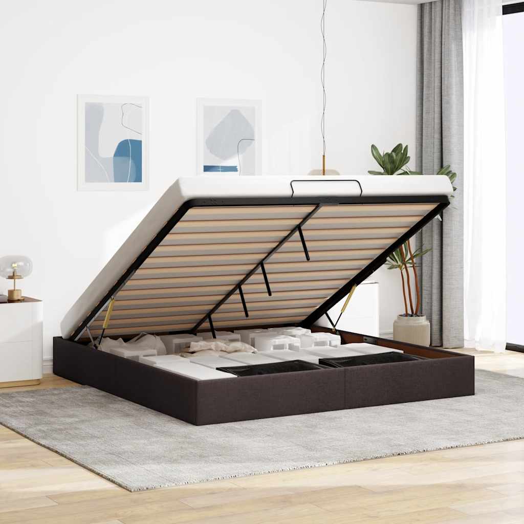 Struttura Letto Pouf senza Materasso 160x200 cm in Tessuto