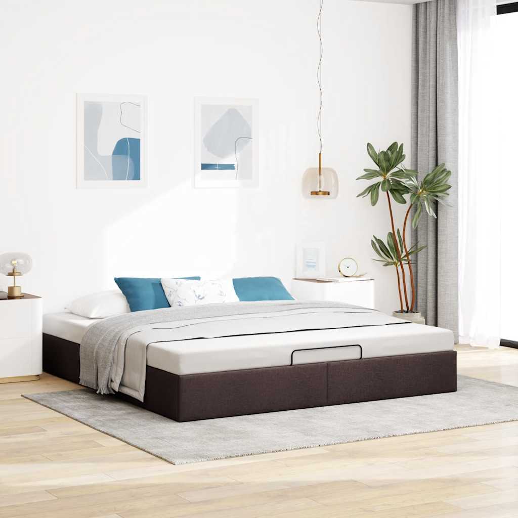 Struttura Letto Pouf senza Materasso 180x200 cm in Tessuto