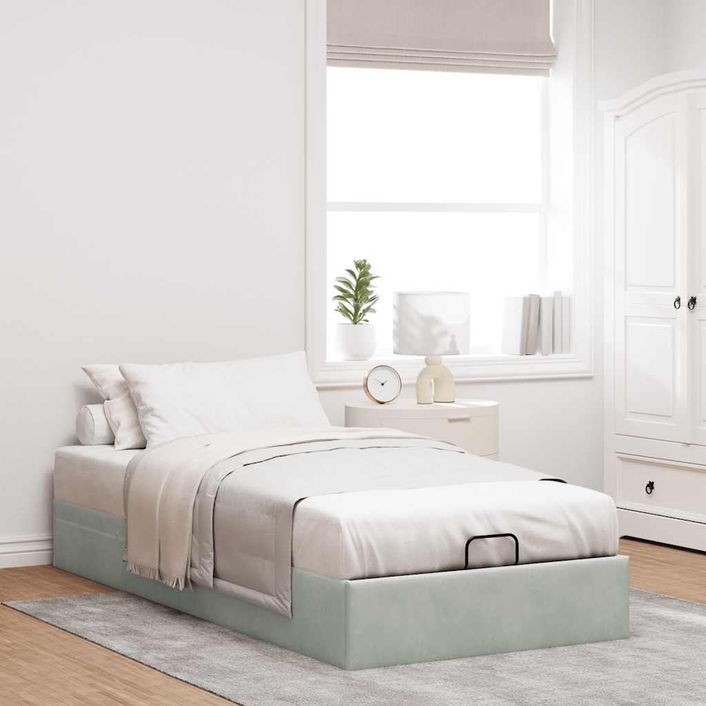 Struttura Letto Pouf Senza Materasso 80x200 cm Velluto