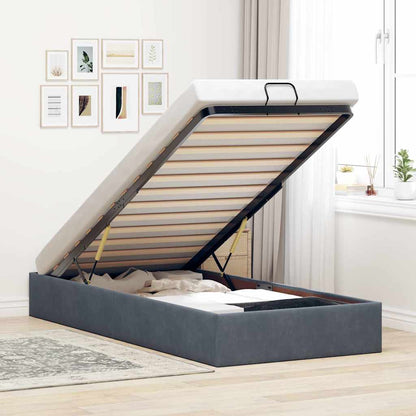 Struttura Letto Pouf Senza Materasso 80x200 cm Velluto
