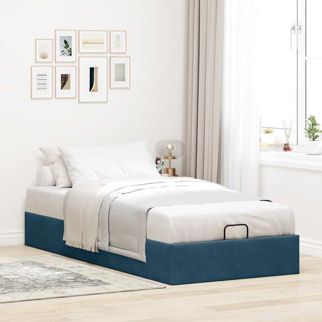 Struttura Letto Pouf Senza Materasso 90x200 cm Velluto
