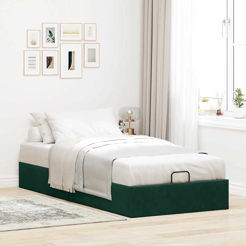 Struttura Letto Pouf Senza Materasso 100x200 cm Velluto