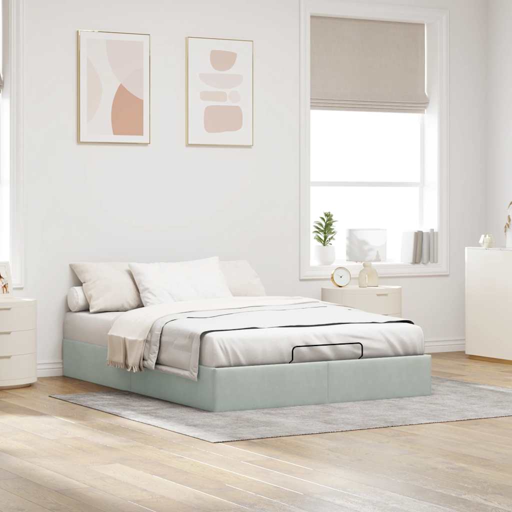 Struttura Letto Pouf Senza Materasso 140x190 cm Velluto