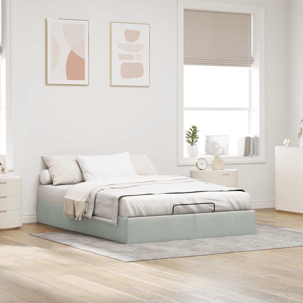 Struttura Letto Pouf senza Materasso 140x200 cm in Velluto
