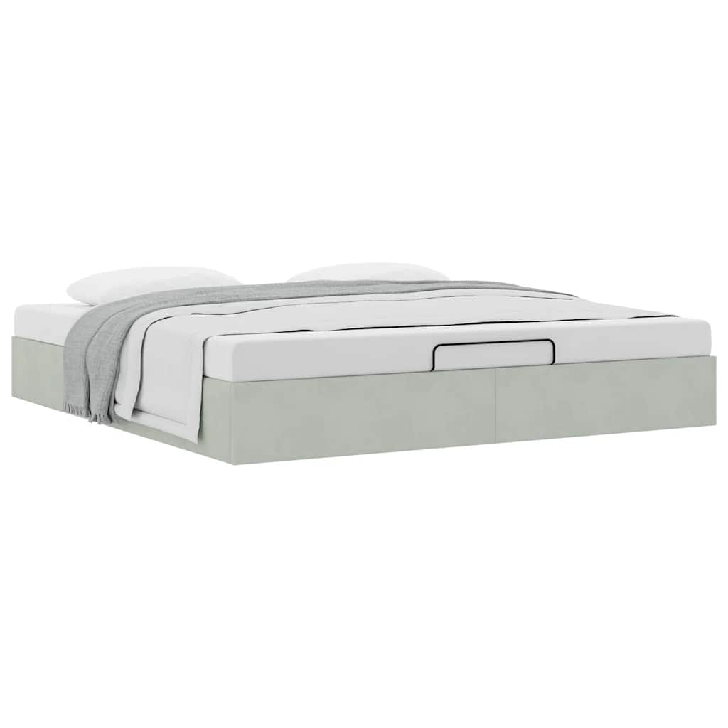 Struttura Letto Pouf senza Materasso 160x200 cm in Velluto