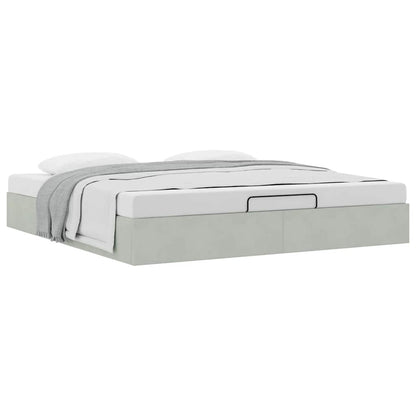 Struttura Letto Pouf senza Materasso 160x200 cm in Velluto