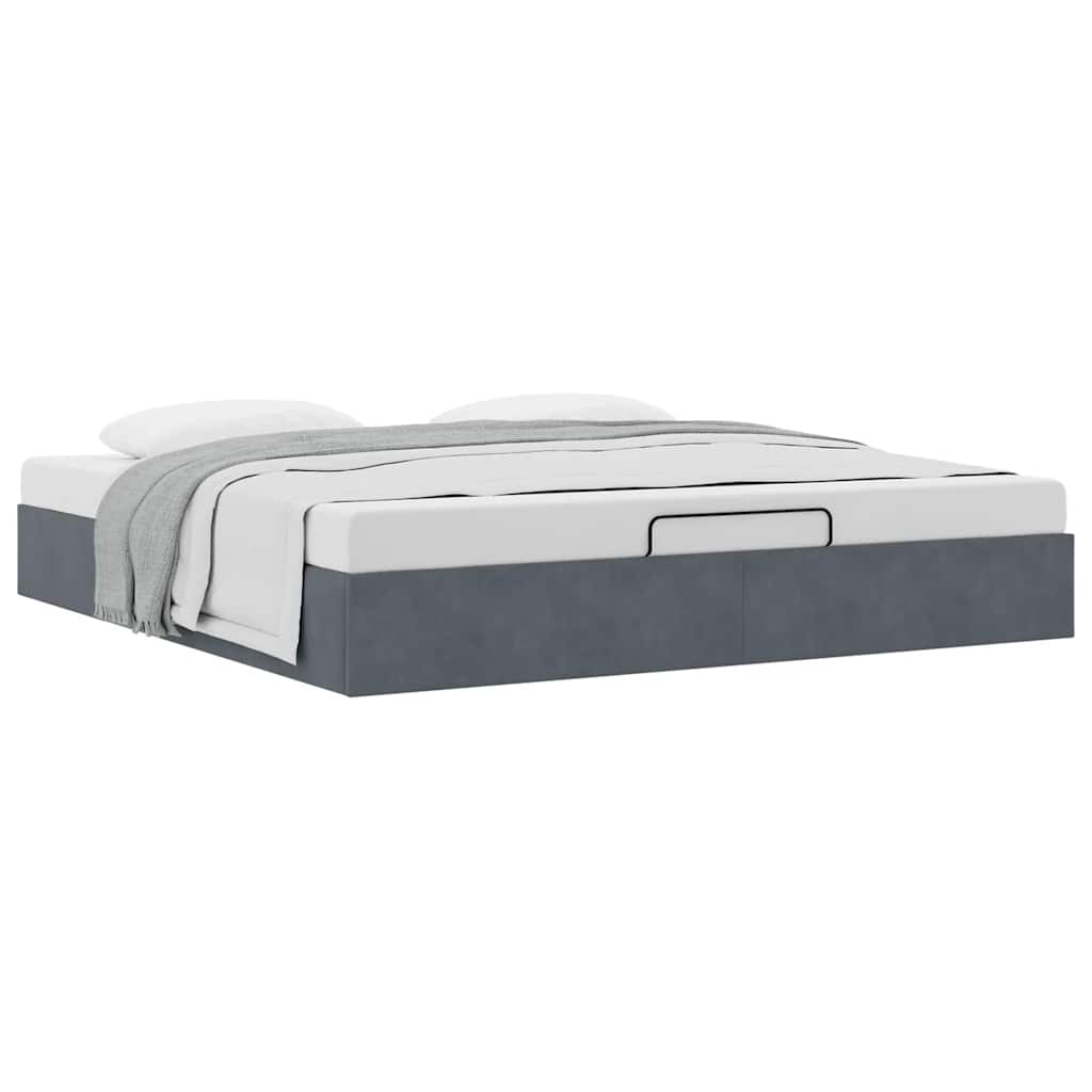 Struttura Letto Pouf senza Materasso 200x200 cm in Velluto