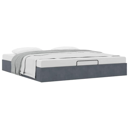 Struttura Letto Pouf senza Materasso 200x200 cm in Velluto