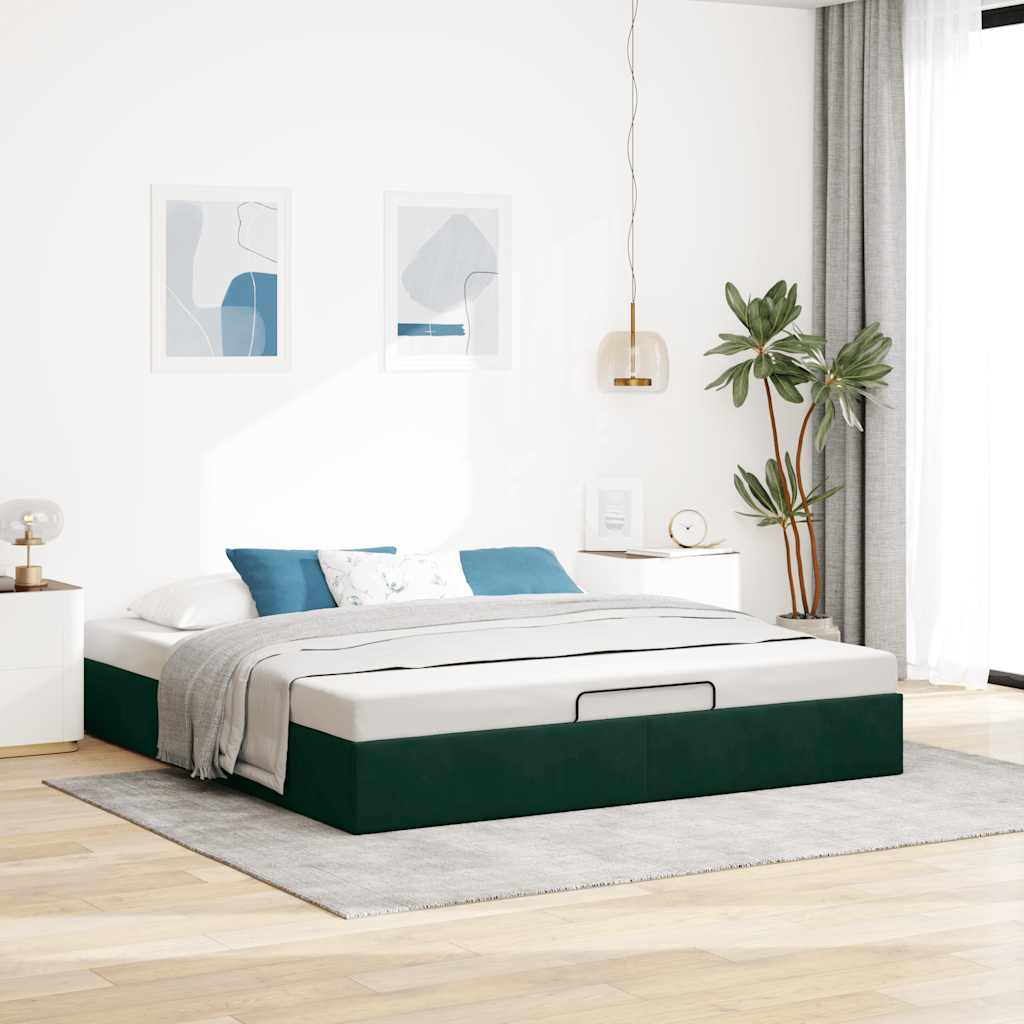 Struttura Letto Pouf senza Materasso 200x200 cm in Velluto