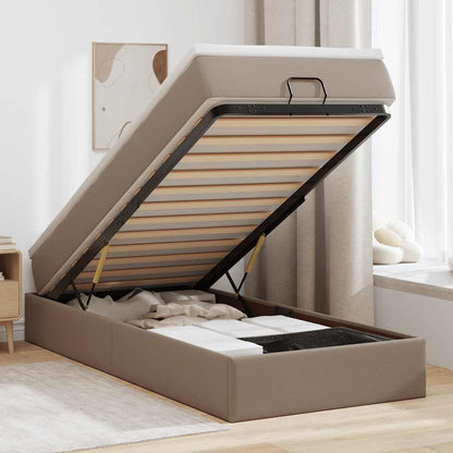 Struttura Letto Pouf con Materasso 90x200 cm Similpelle