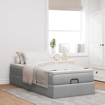 Struttura Letto Pouf con Materasso 90x190 cm in Tessuto