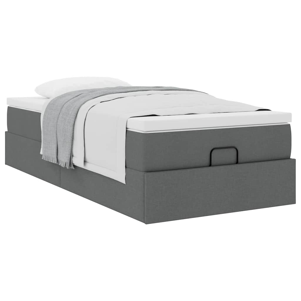 Struttura Letto Pouf con Materasso 90x200 cm in Tessuto