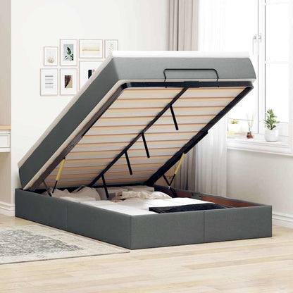 Struttura Letto Pouf con Materasso 80x200 cm in Tessuto