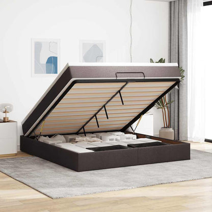 Struttura Letto Pouf con Materasso 160x200 cm in Tessuto