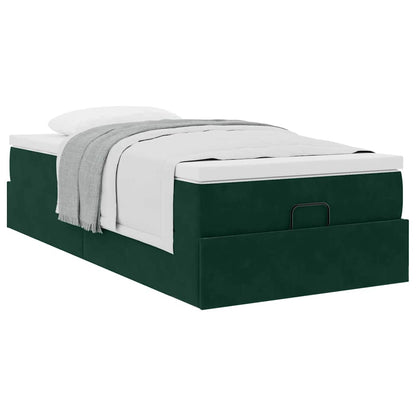 Struttura Letto Pouf con Materasso 80x200 cm Velluto