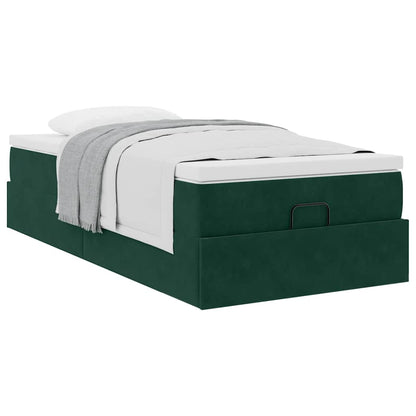 Struttura Letto Pouf con Materasso 90x190 cm in Velluto