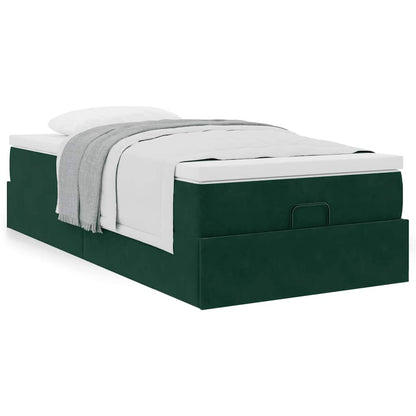 Struttura Letto Pouf con Materasso 90x200 cm in Velluto