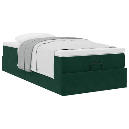 Struttura Letto Pouf con Materasso 100x200 cm Velluto