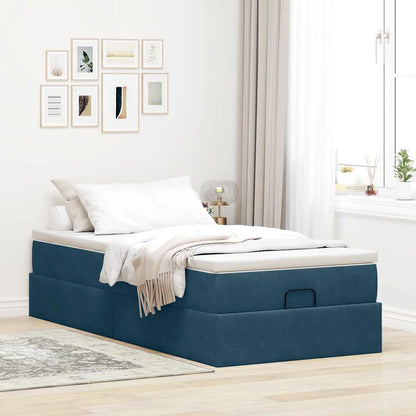 Struttura Letto Pouf con Materasso 100x200 cm Velluto