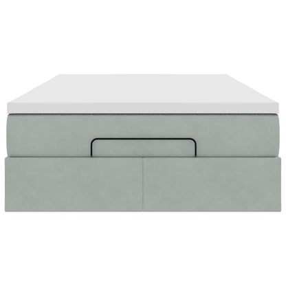 Struttura Letto Pouf con Materasso 120x200 cm Velluto